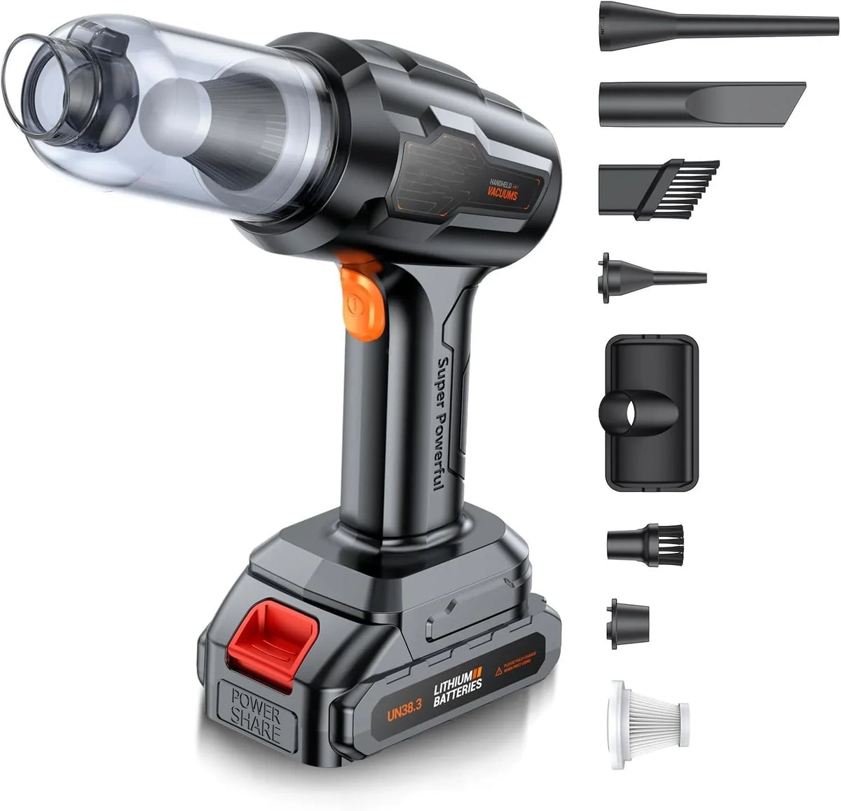Portable Mini Vacuum Cleaner – Cordless Rechargeable Handheld Car & Home Vacuum