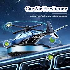 Solar-Powered Rotating Helicopter Car Air Freshener – Zinc Alloy Dashboard Decor