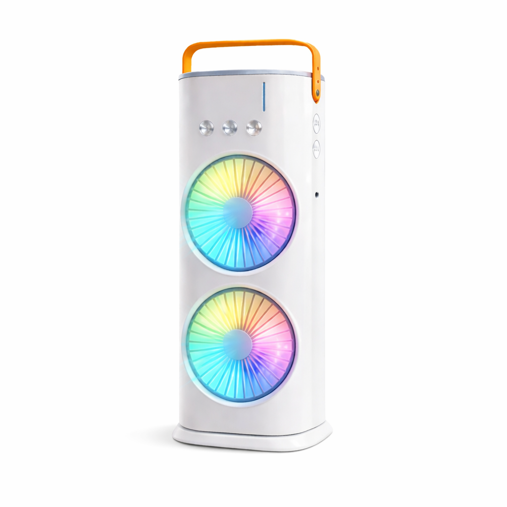 Dual-Head Portable Air Cooler – Rechargeable